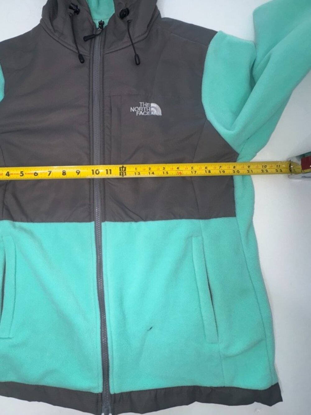 LIKE NEW The North Face Full-Zip Hooded Denali Fleece Polartek Teal Aqua XXL - Picture 10 of 11
